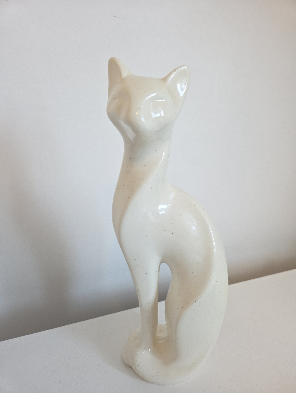 Large Midcentury Ceramic Cat Figurine